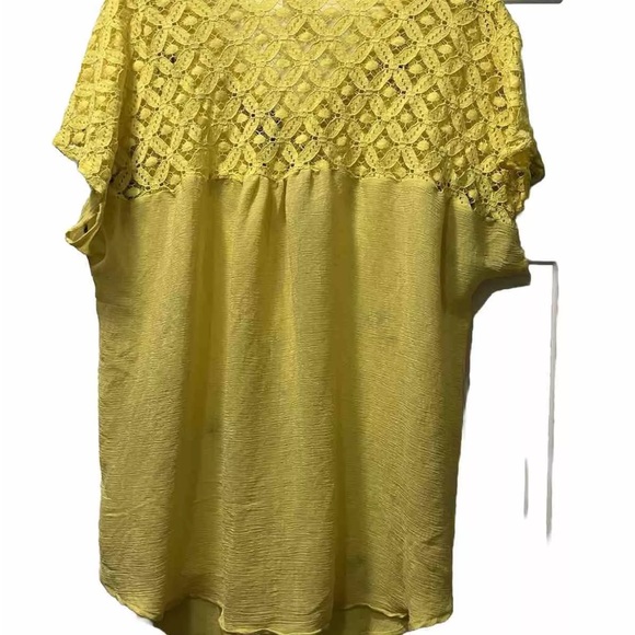 ANTHROPOLOGIE FIG AND FLOWER Yellow Cotton Embroidered Tunic Plus Size 3X - Picture 6 of 6